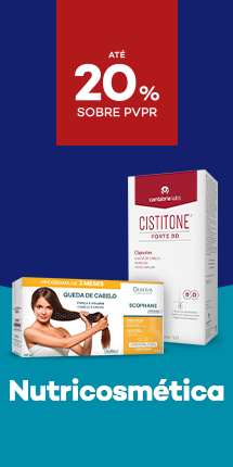 Produtos nutricosmética s com destaque promocional de até 20% sobre preço de Venda ao Público Recomendado